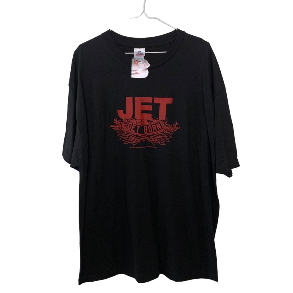 Vintage 2004 Jet Get Born Graphic T Shirt Men’s Size XL Black & Red Alt Rock